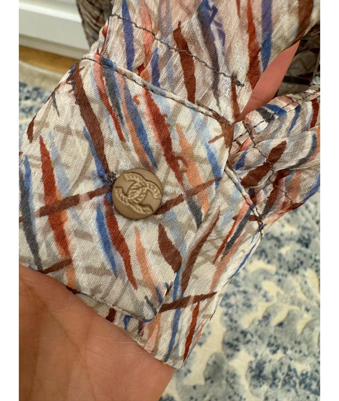 CHANEL PRE-OWNED Мульти шелковая блузы, фото 4