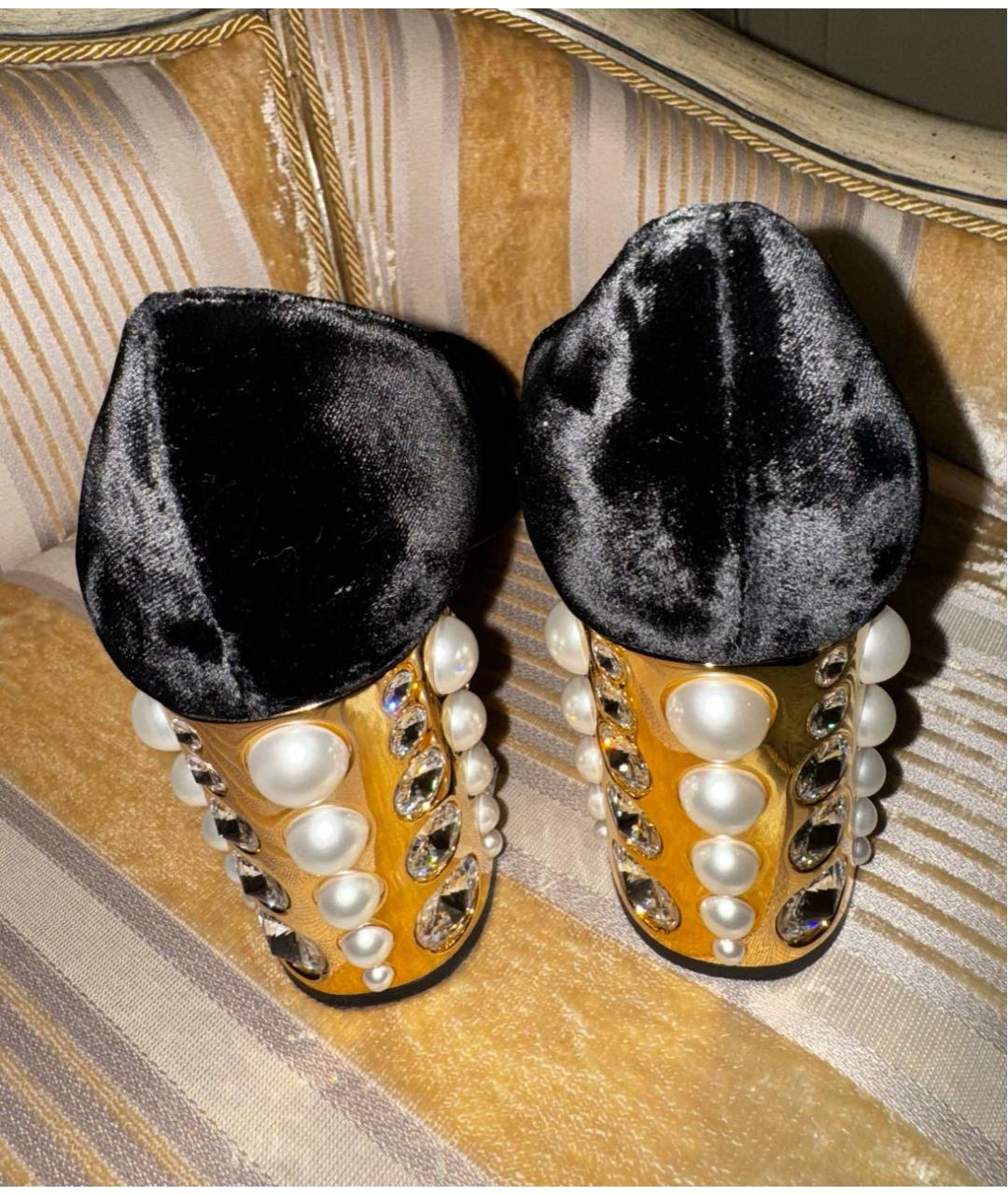 SEBASTIAN Черные бархатные туфли, фото 3