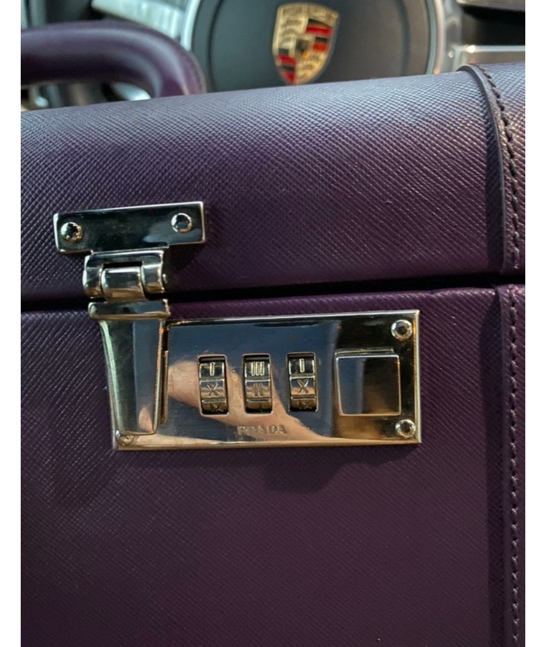 PRADA Фиолетовая кожаная дорожная/спортивная сумка, фото 2