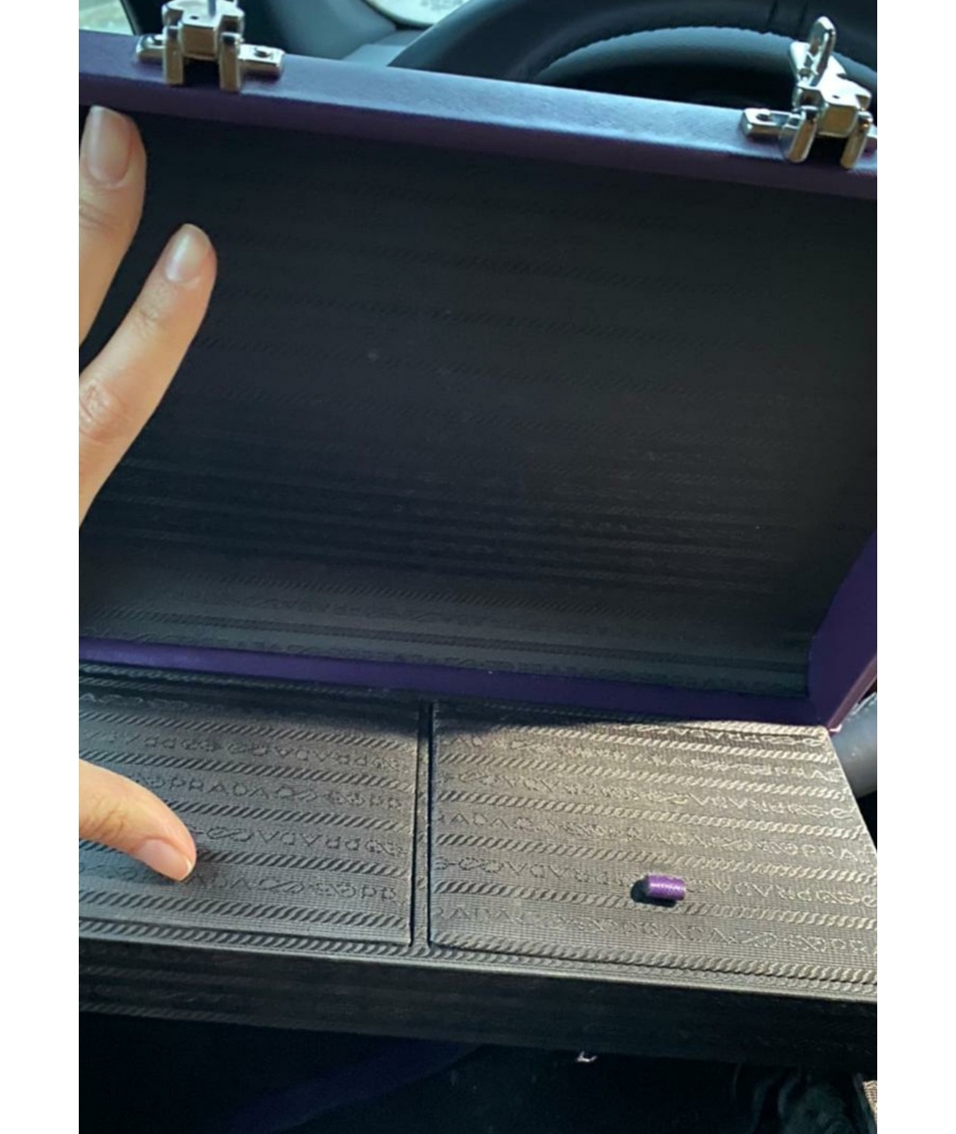 PRADA Фиолетовая кожаная дорожная/спортивная сумка, фото 3