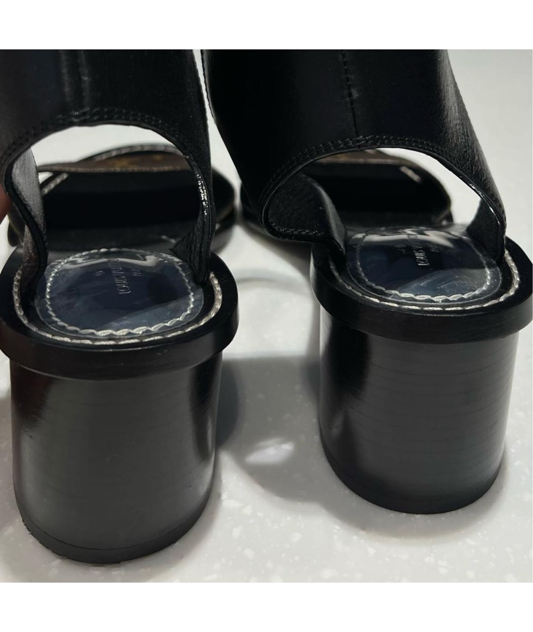LOUIS VUITTON PRE-OWNED Коричневые кожаные сандалии, фото 3