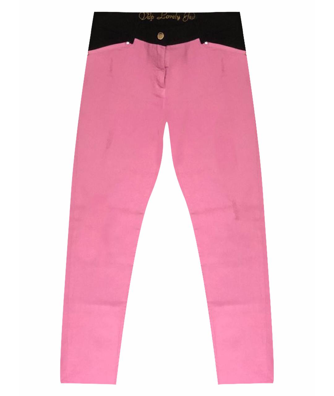VDP Розовые хлопко-эластановые джинсы слим, фото 1