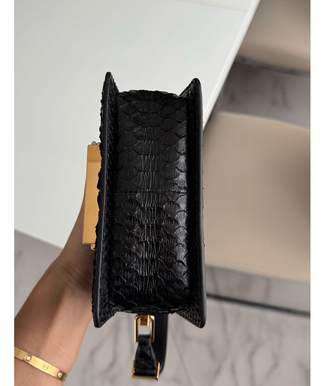 TOM FORD Черная сумка через плечо из экзотической кожи, фото 5
