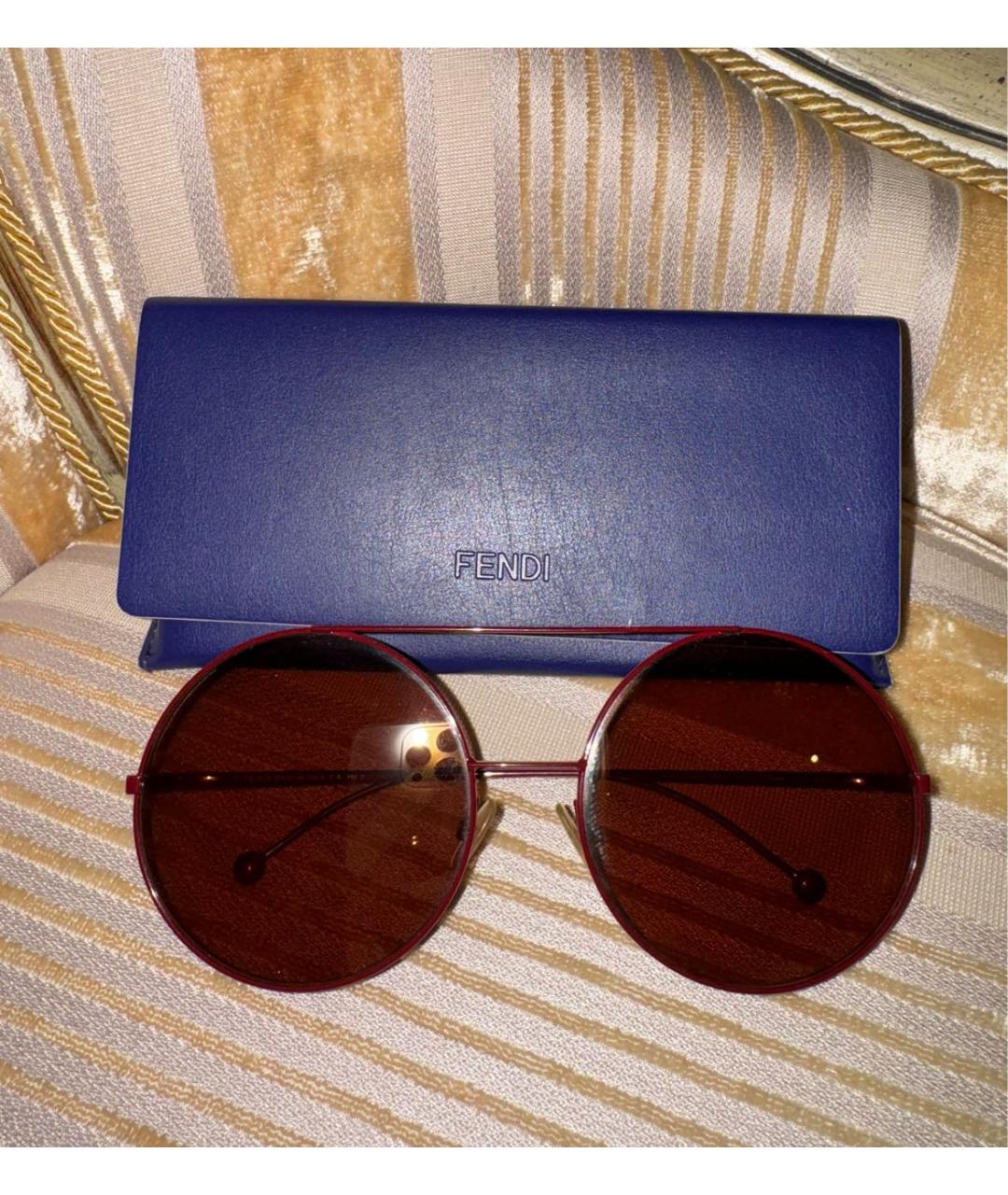 FENDI Металлические солнцезащитные очки, фото 2