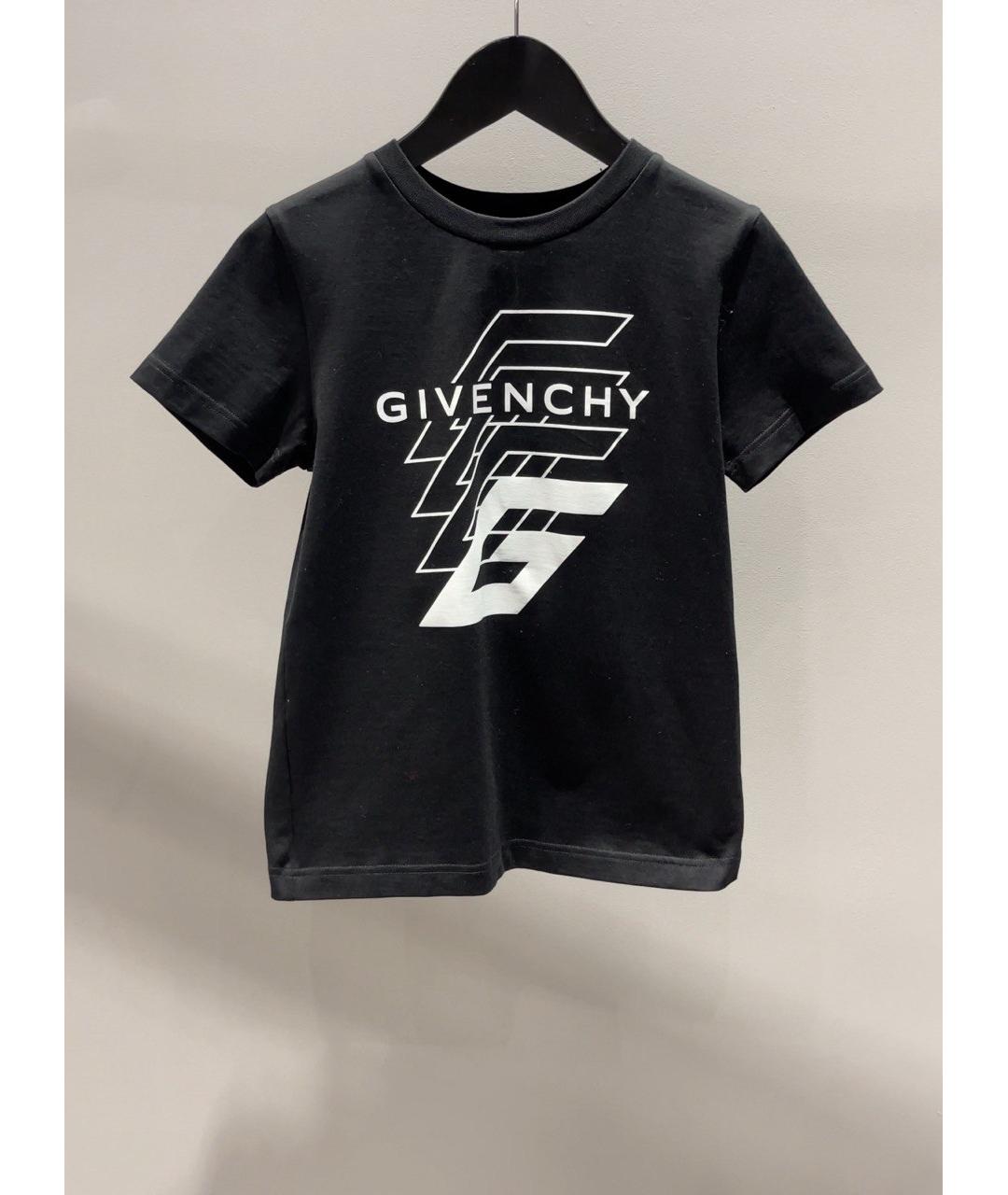 GIVENCHY Черная хлопковая детская футболка, фото 3