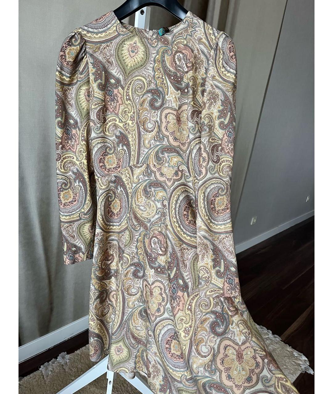 ETRO Бежевое шерстяное платье, фото 5