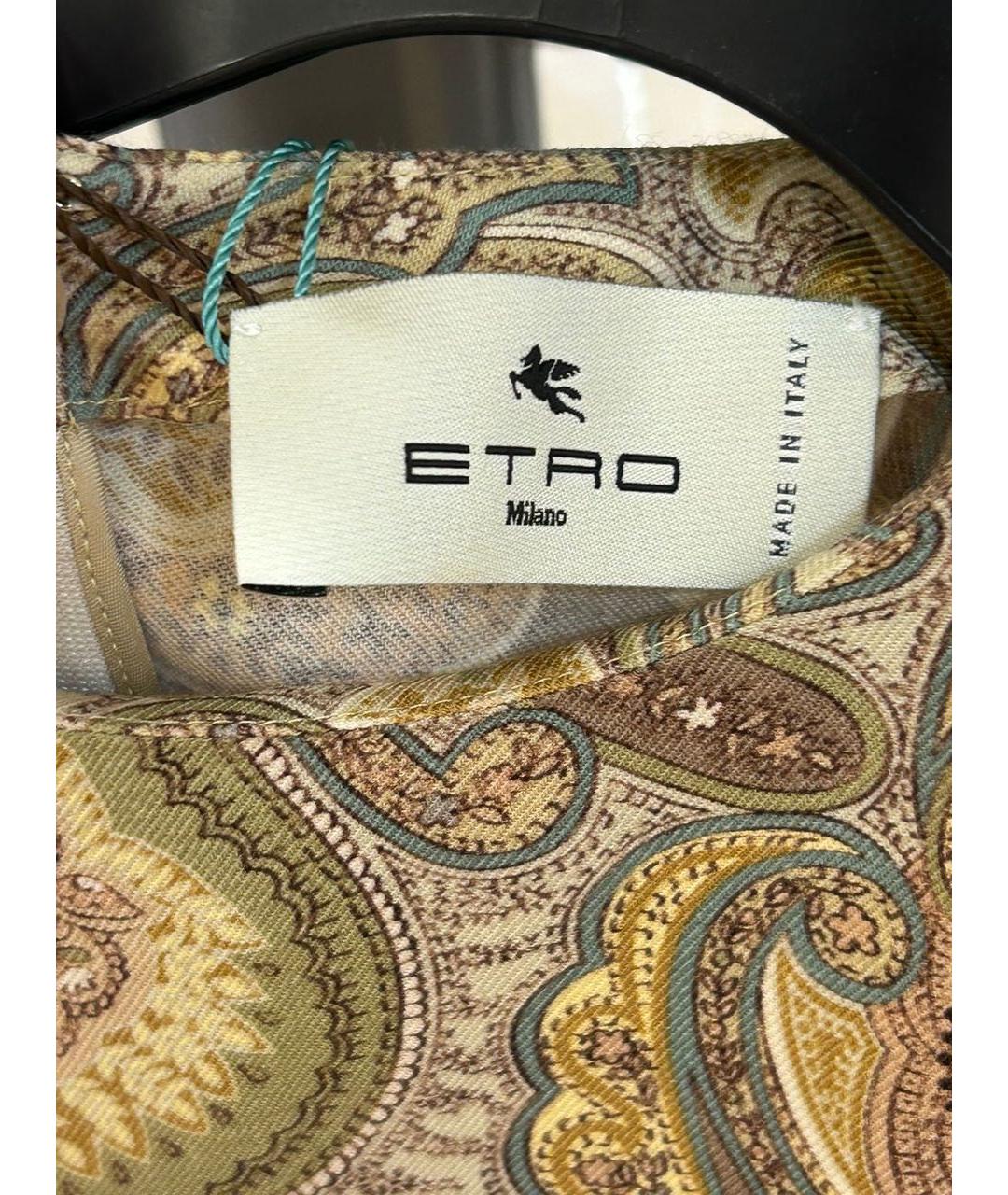 ETRO Бежевое шерстяное платье, фото 8