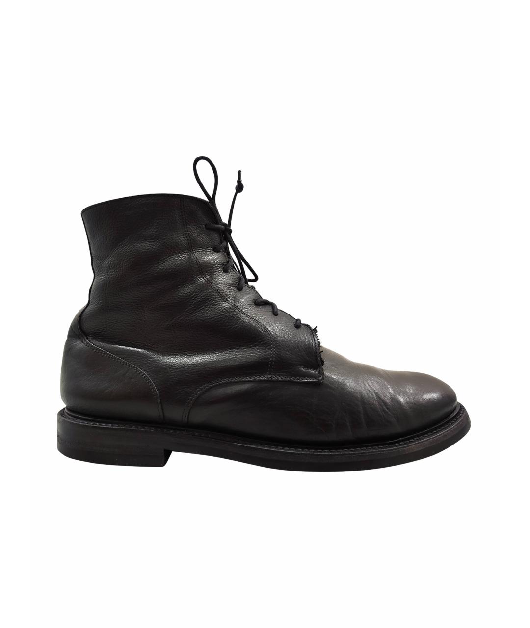 GIANFRANCO FERRE Черные кожаные высокие ботинки, фото 1