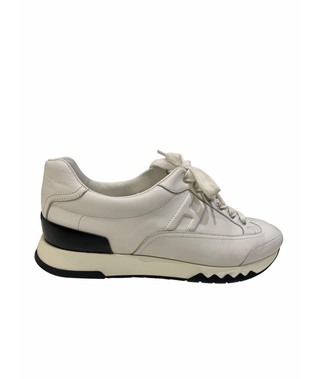 HERMES PRE-OWNED Белые кожаные высокие кроссовки / кеды, фото 1