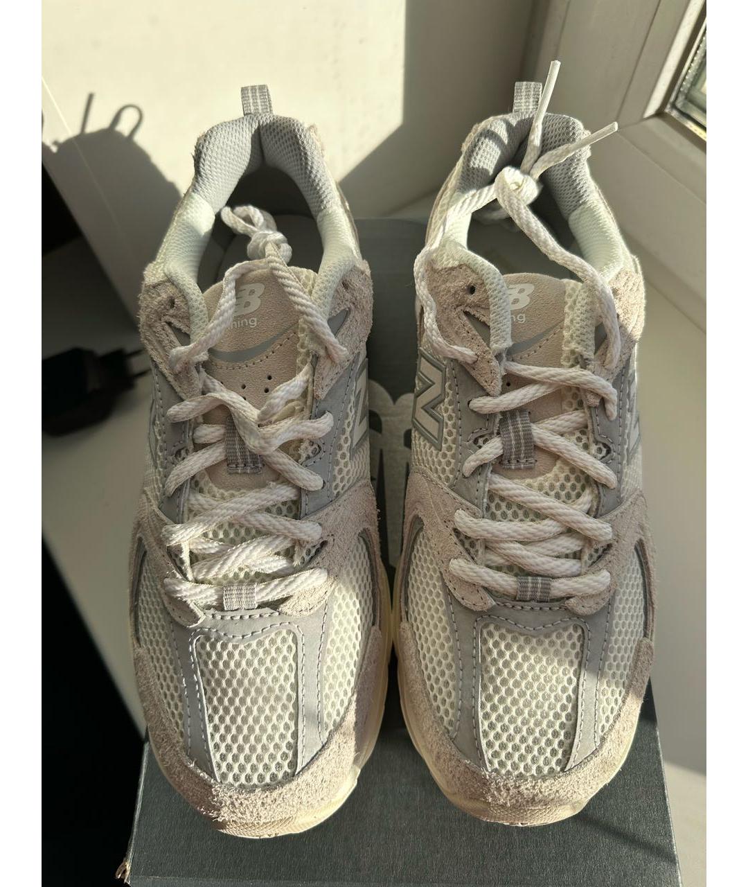 NEW BALANCE Бежевые замшевые кроссовки, фото 5