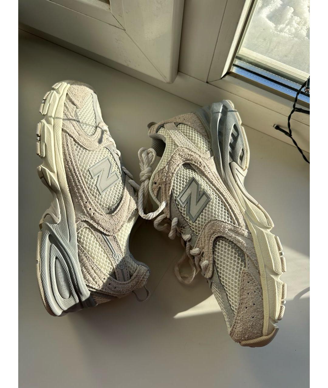 NEW BALANCE Бежевые замшевые кроссовки, фото 3