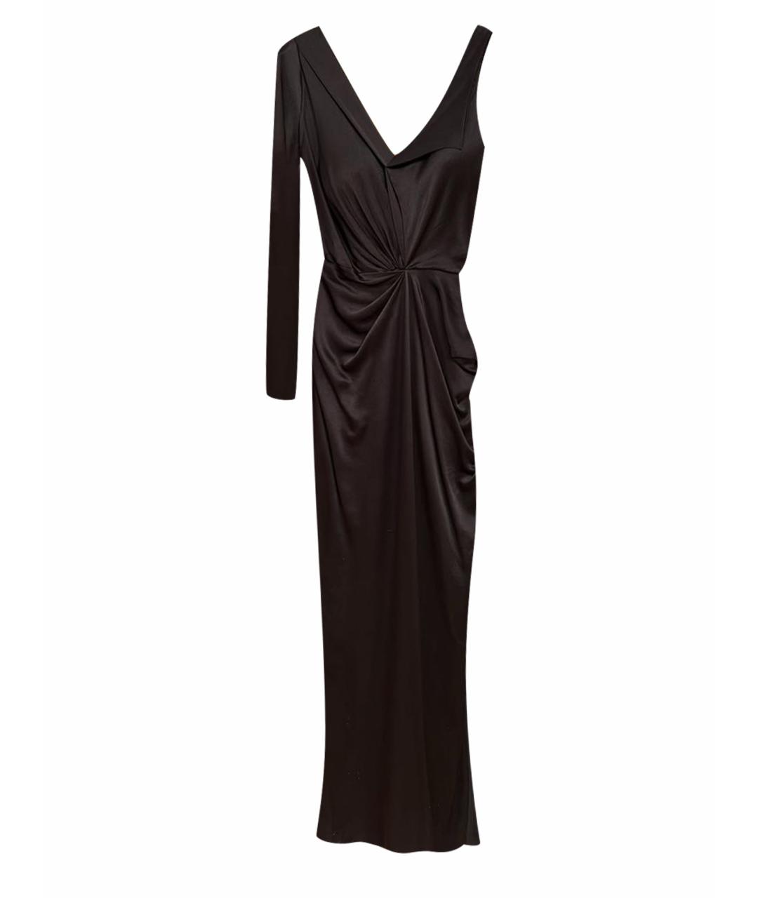 ALBERTA FERRETTI Черное шелковое вечернее платье, фото 1