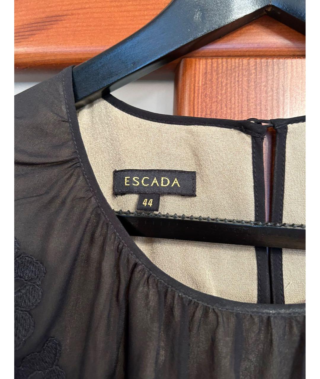 ESCADA Черная шифоновая блузы, фото 3