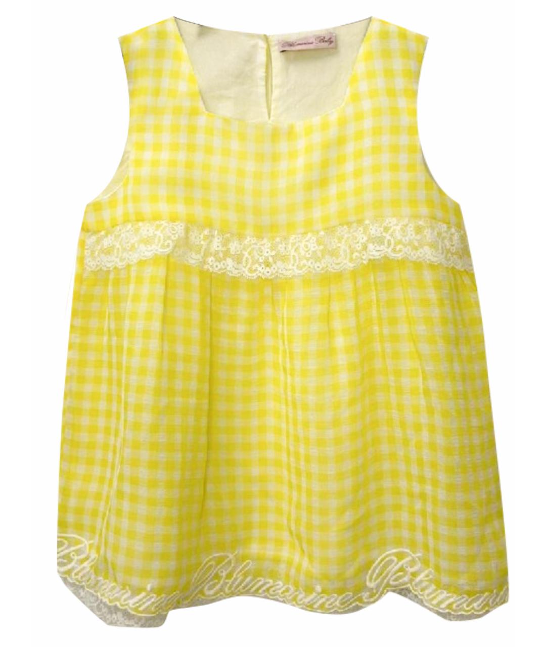 BLUMARINE Желтый хлопковый детская футболка / топ, фото 1