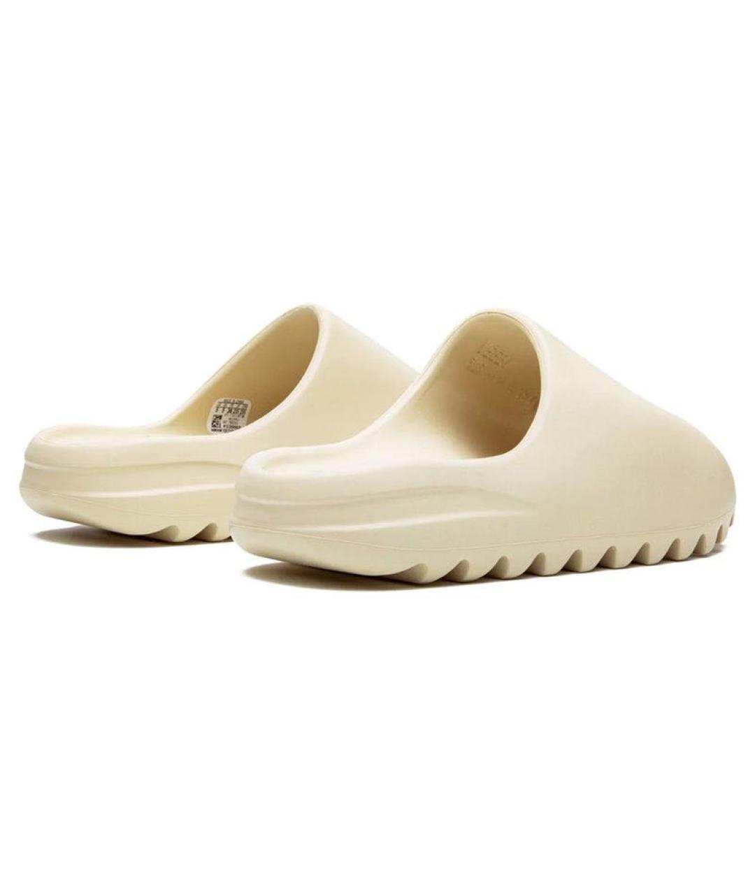 ADIDAS YEEZY Бежевые резиновые шлепанцы, фото 3