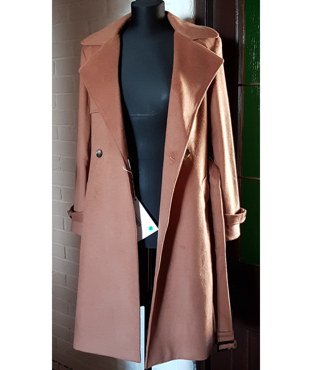 DKNY Коричневое шерстяное пальто, фото 4