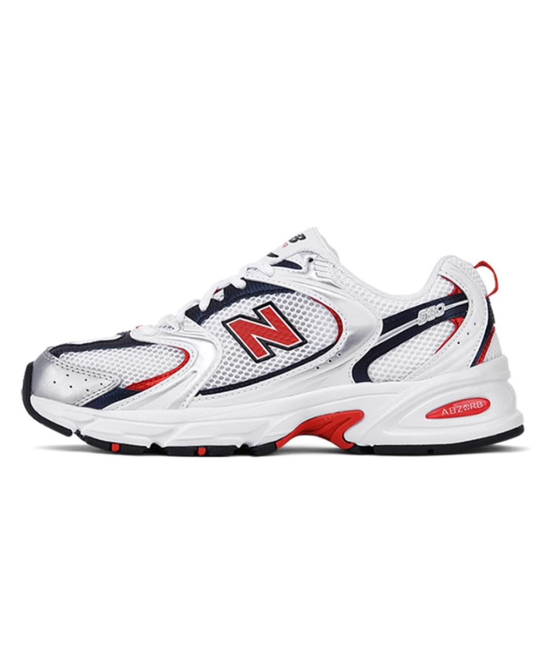 NEW BALANCE Белые кожаные высокие кроссовки / кеды, фото 5