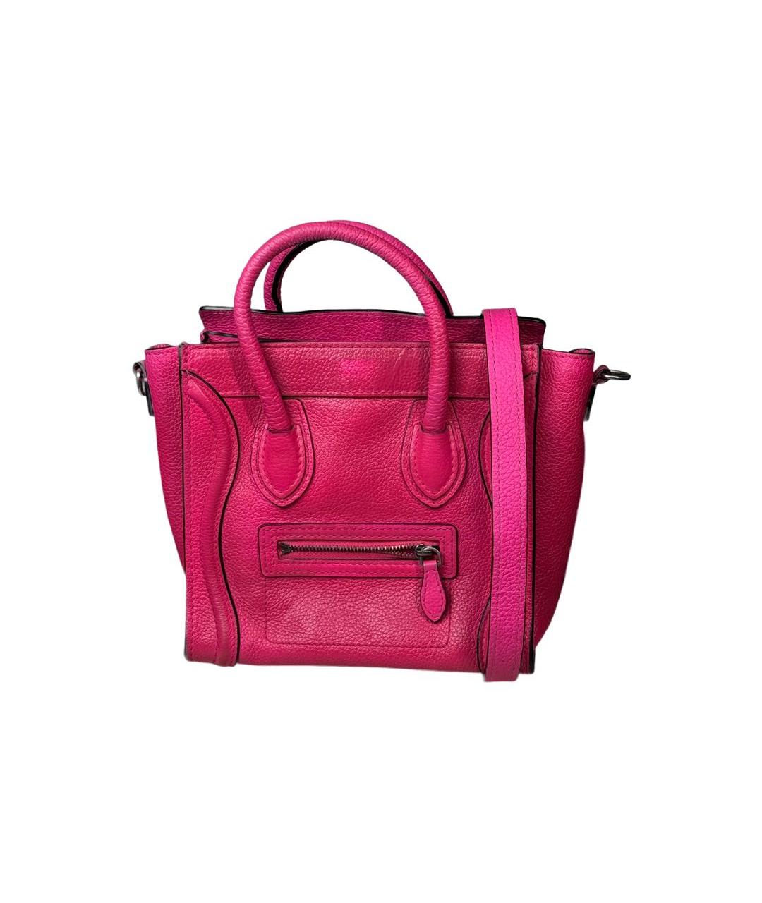 CELINE Розовая кожаная сумка через плечо, фото 1