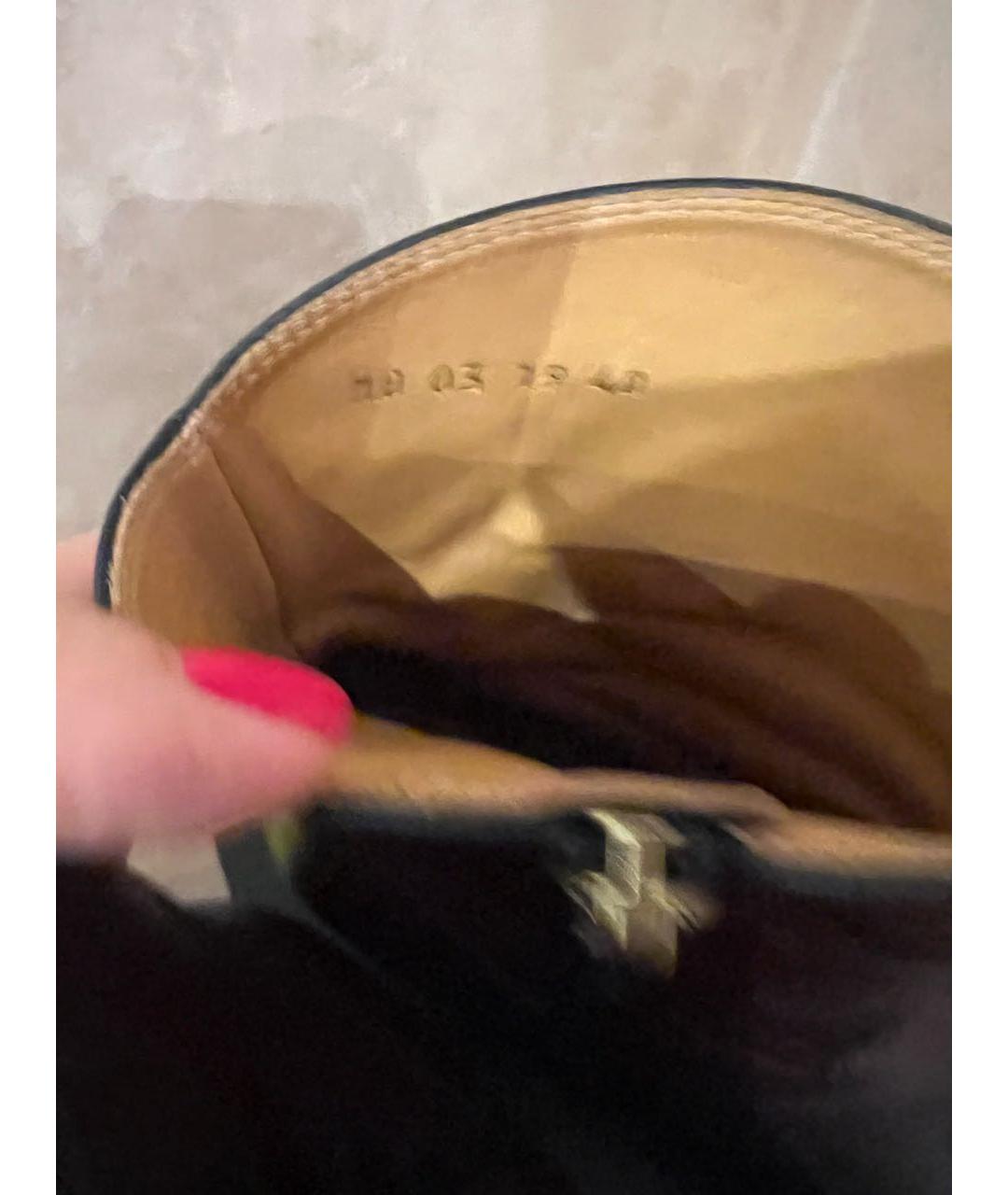 CHRISTIAN DIOR Бордовые кожаные полусапоги, фото 8