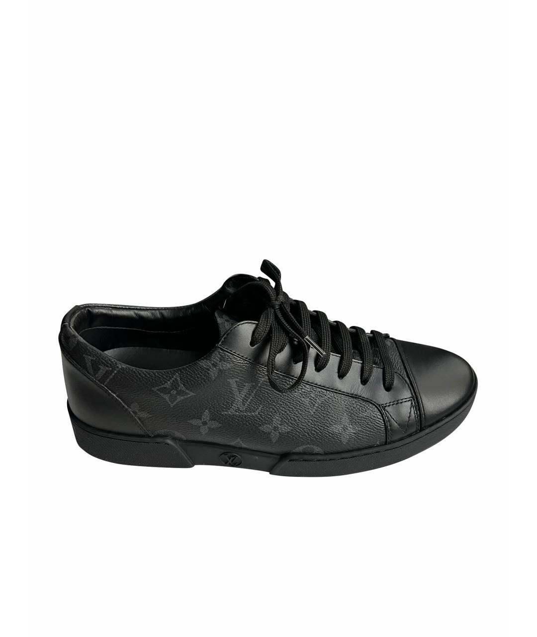 LOUIS VUITTON Черные кожаные низкие кроссовки / кеды, фото 1