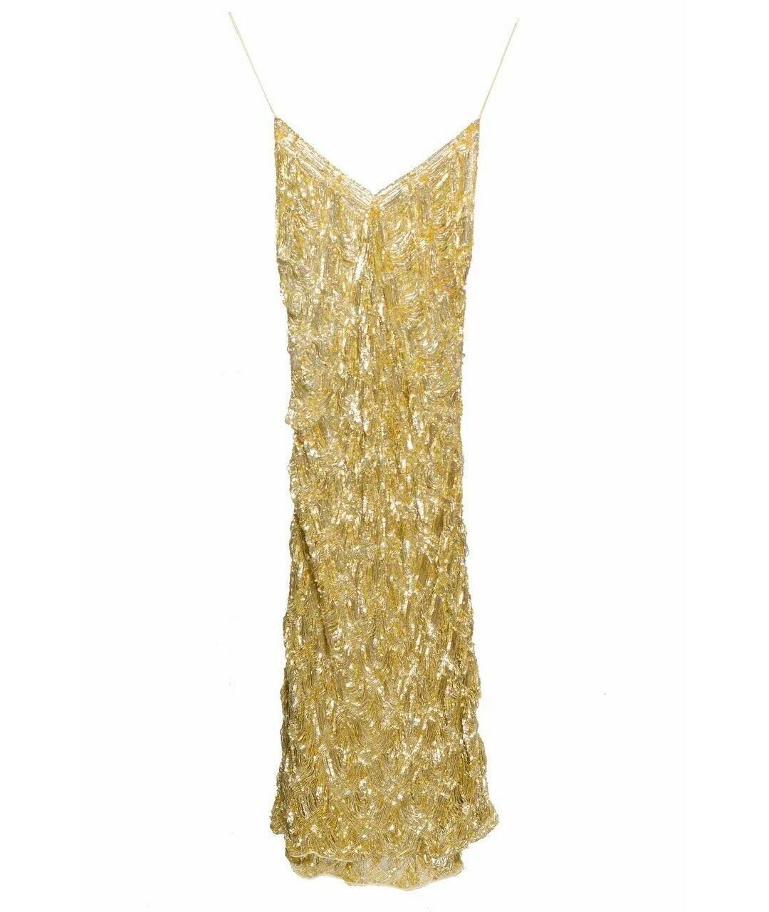 SAINT LAURENT Золотое вечернее платье, фото 1