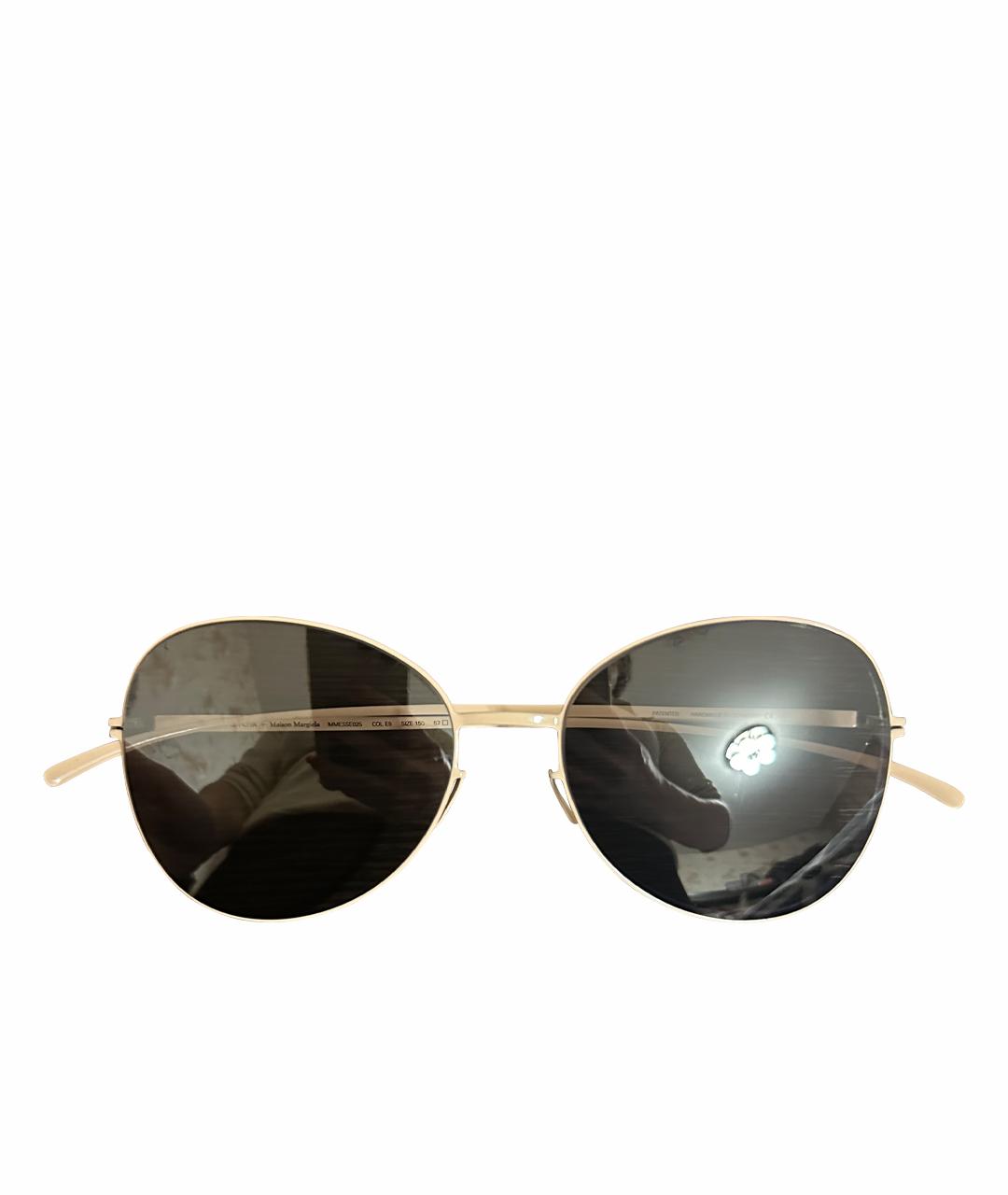 MYKITA Бежевые металлические солнцезащитные очки, фото 1