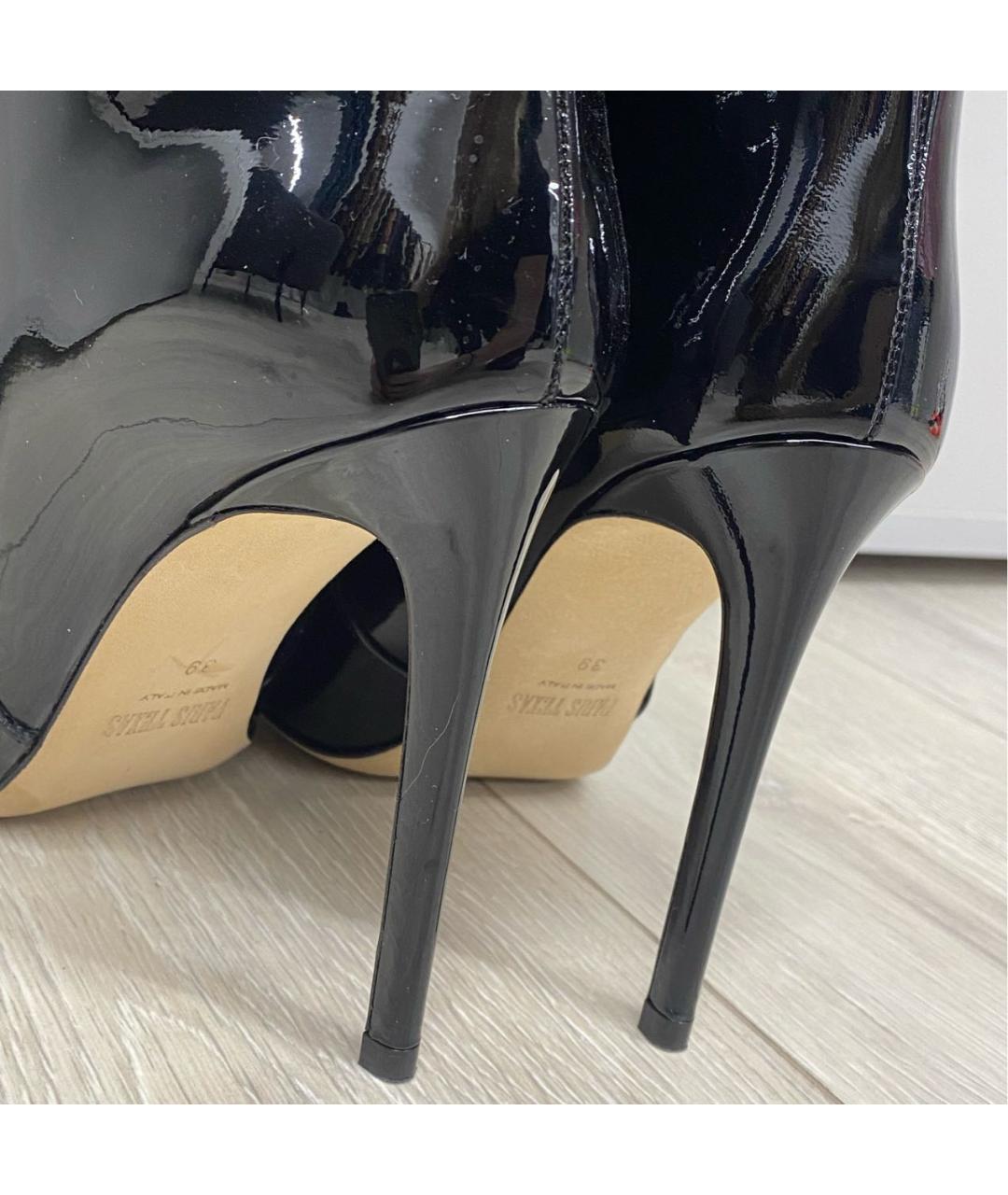 PARIS TEXAS Черные сапоги из лакированной кожи, фото 4