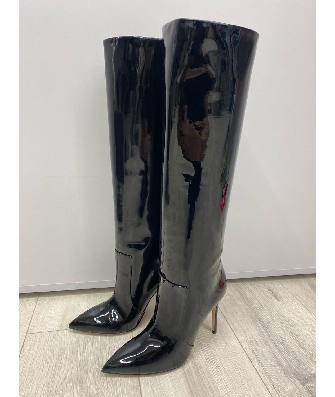 PARIS TEXAS Черные сапоги из лакированной кожи, фото 6