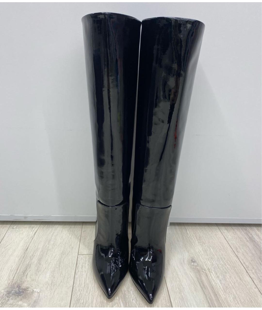 PARIS TEXAS Черные сапоги из лакированной кожи, фото 2