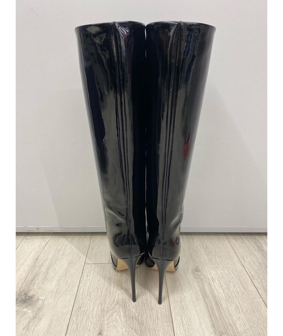 PARIS TEXAS Черные сапоги из лакированной кожи, фото 7