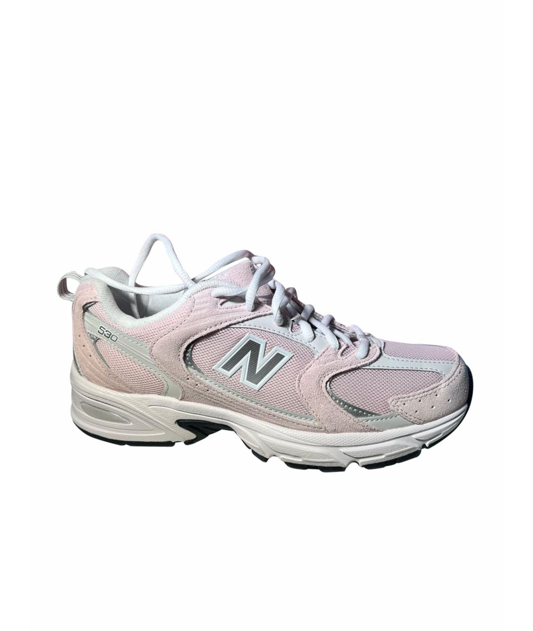 NEW BALANCE Розовые замшевые кроссовки, фото 1