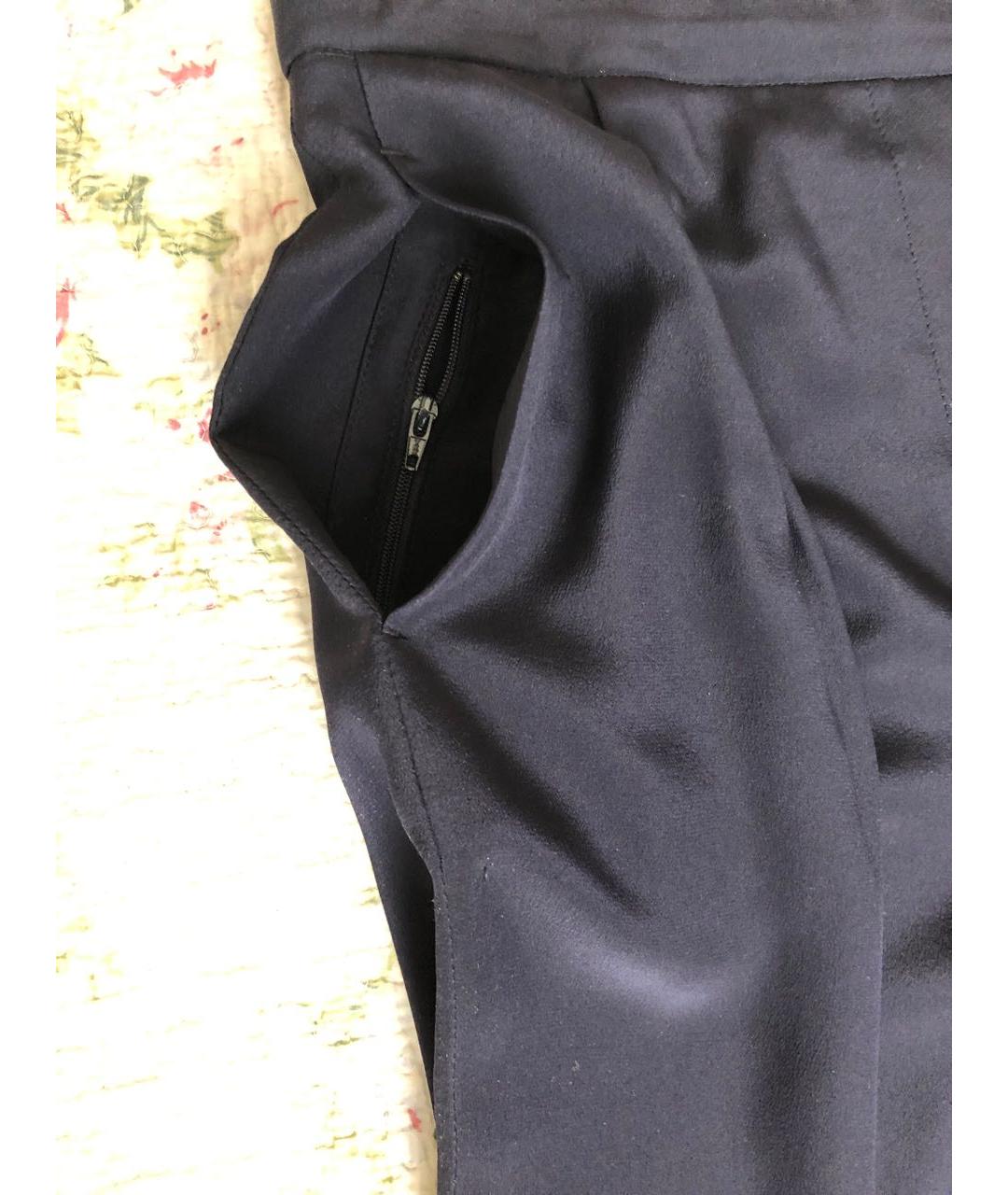 NEIL BARRETT Темно-синие шелковые брюки широкие, фото 3