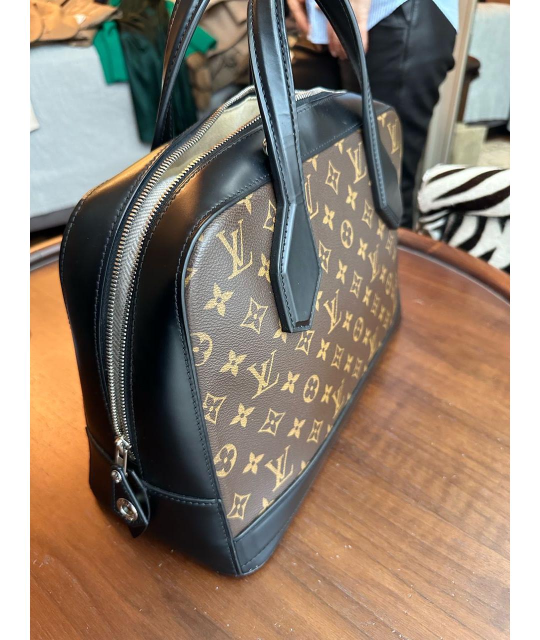 LOUIS VUITTON Коричневая кожаная сумка тоут, фото 2