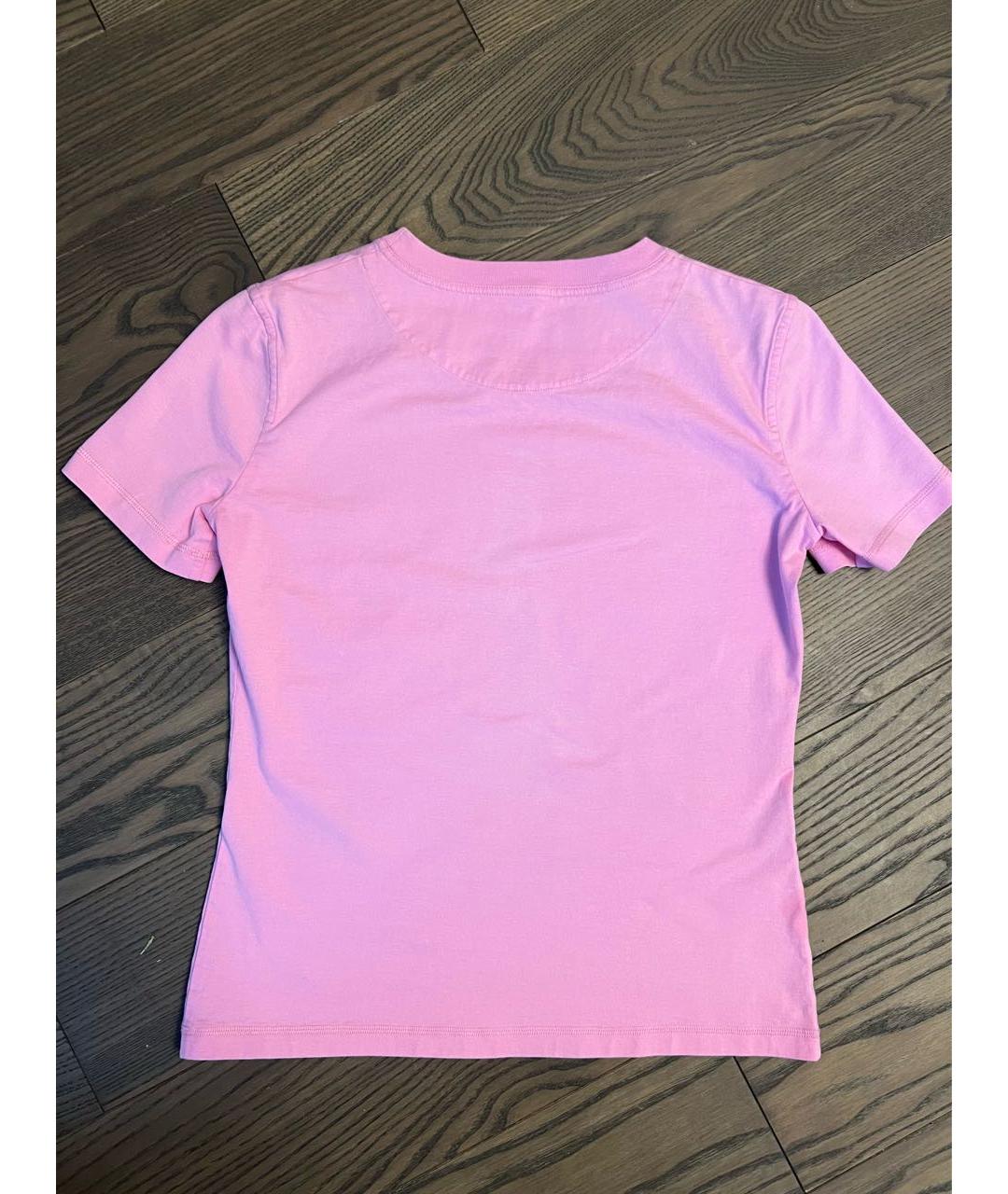 HERMES PRE-OWNED Розовая хлопковая футболка, фото 2