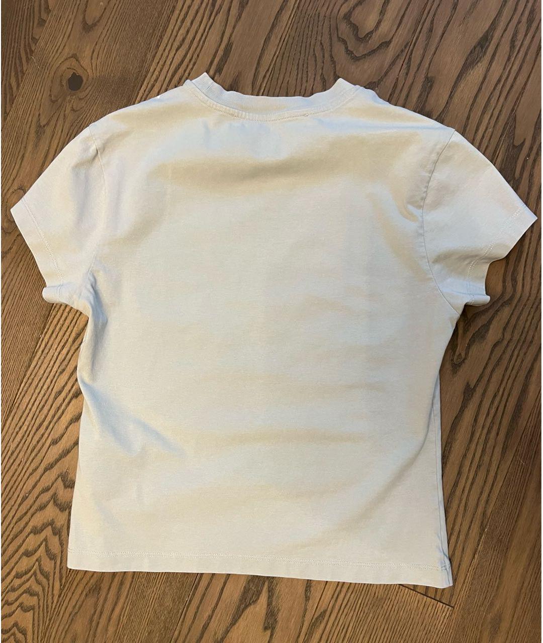 OFF-WHITE Голубая хлопковая футболка, фото 2