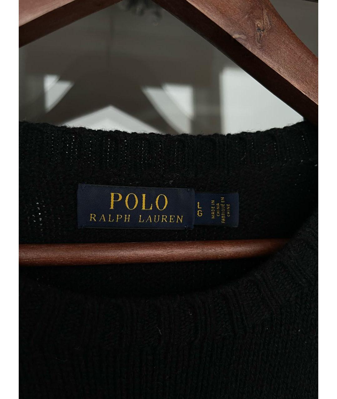 POLO RALPH LAUREN Черный шерстяной джемпер / свитер, фото 4
