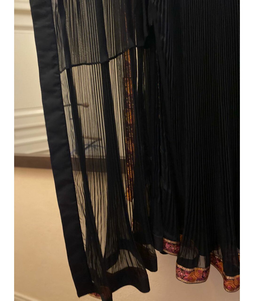 ETRO Черная шелковая юбка макси, фото 3