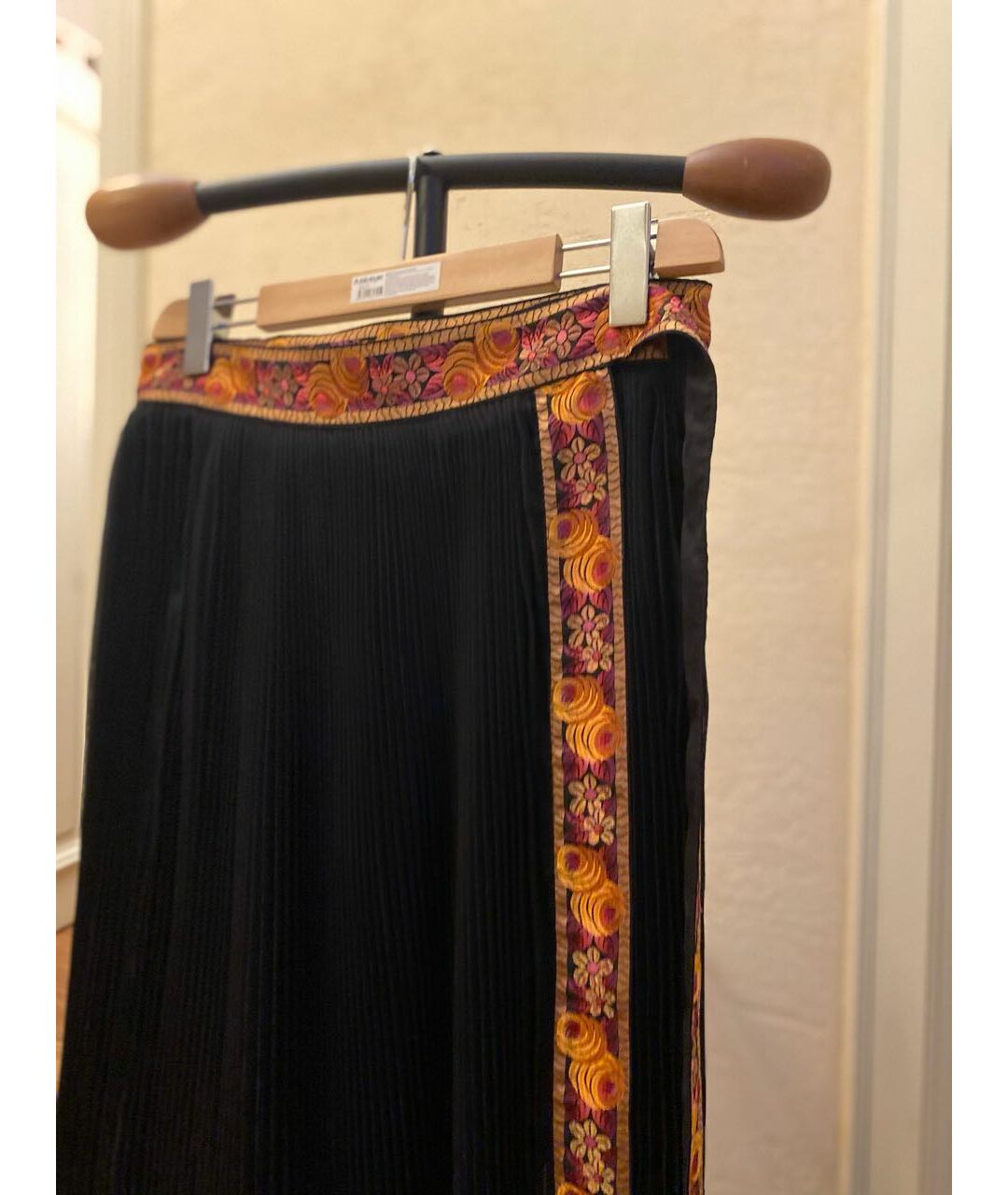 ETRO Черная шелковая юбка макси, фото 5
