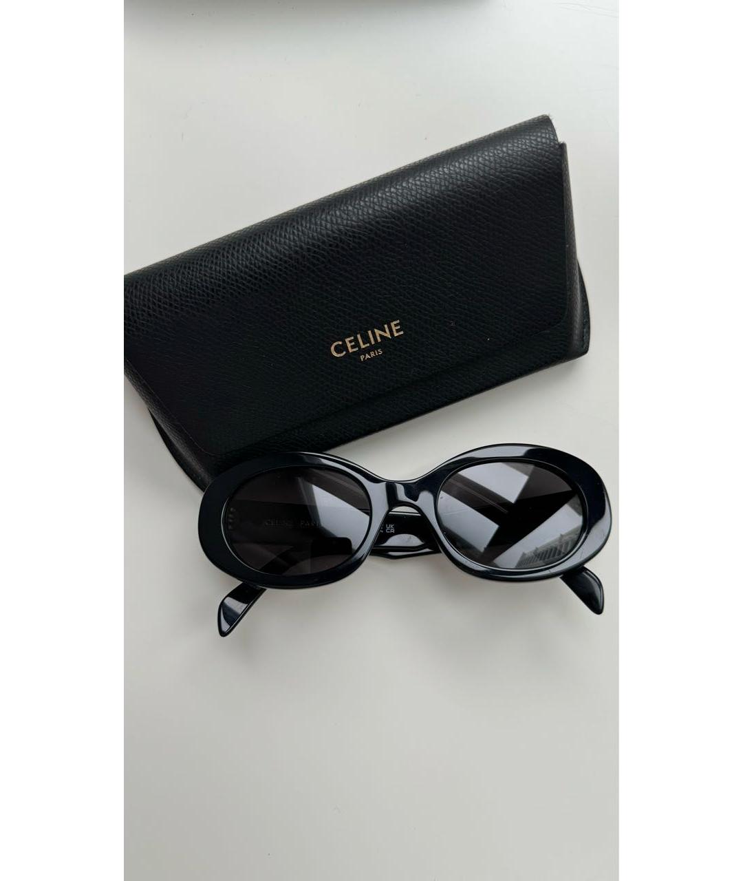 CELINE PRE-OWNED Черные пластиковые солнцезащитные очки, фото 5