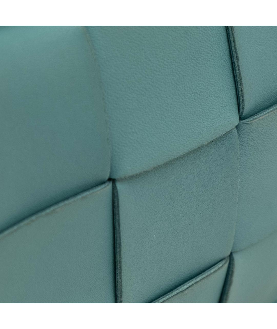 BOTTEGA VENETA Голубая кожаная сумка через плечо, фото 4