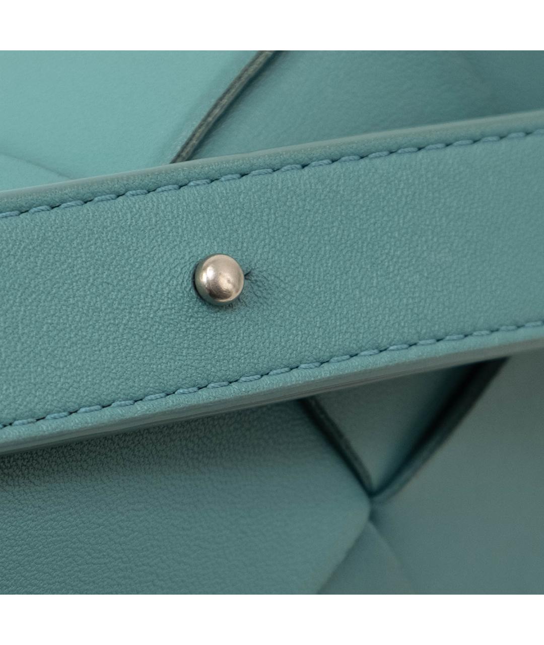 BOTTEGA VENETA Голубая кожаная сумка через плечо, фото 5