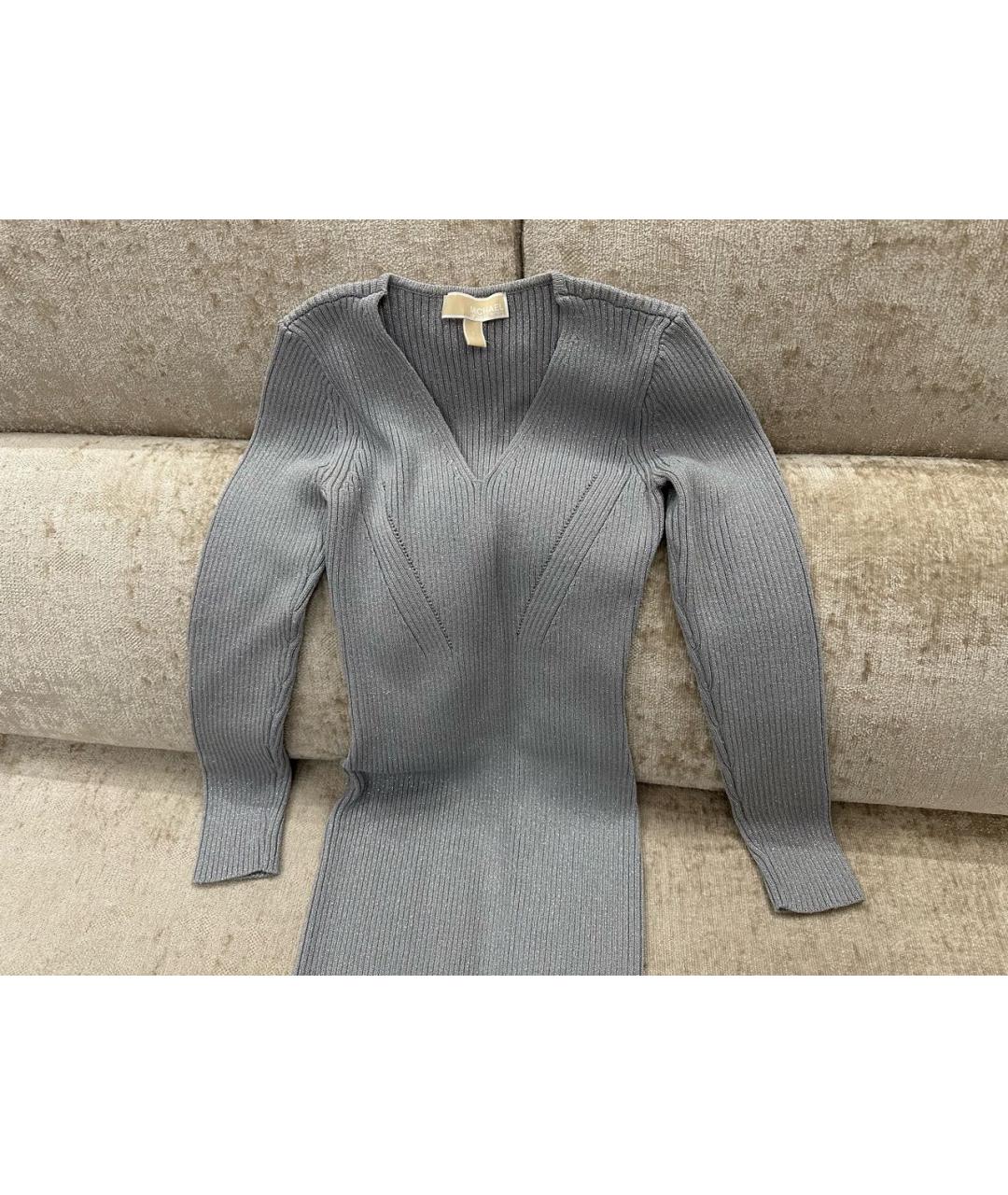 MICHAEL KORS Серебряное повседневное платье, фото 2