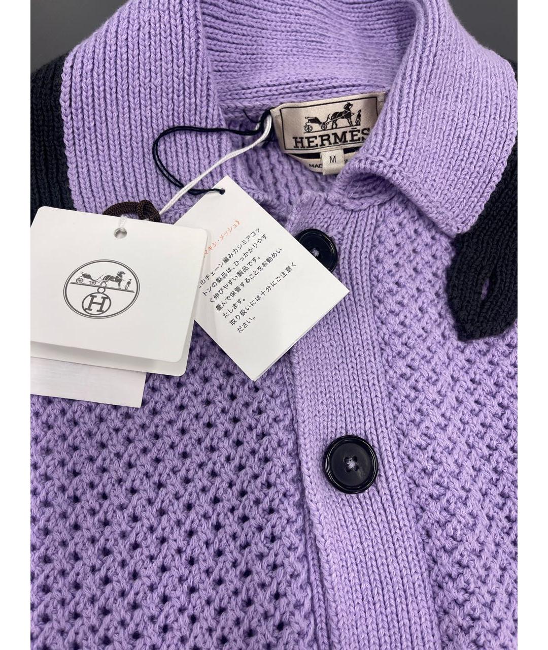 HERMES Фиолетовый хлопковый джемпер / свитер, фото 6