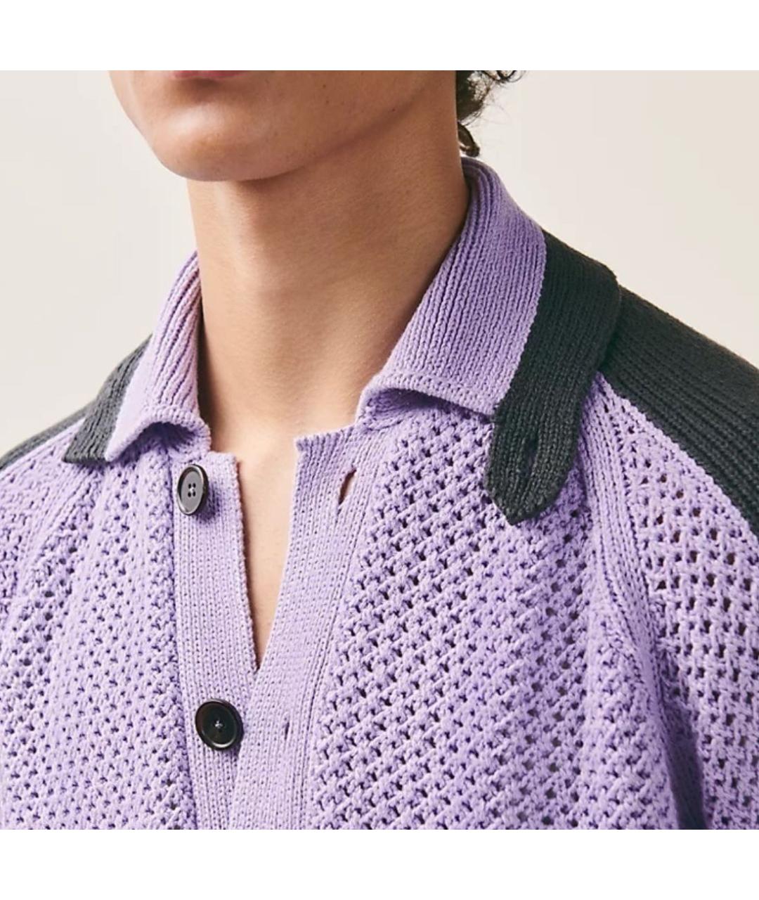 HERMES Фиолетовый хлопковый джемпер / свитер, фото 5