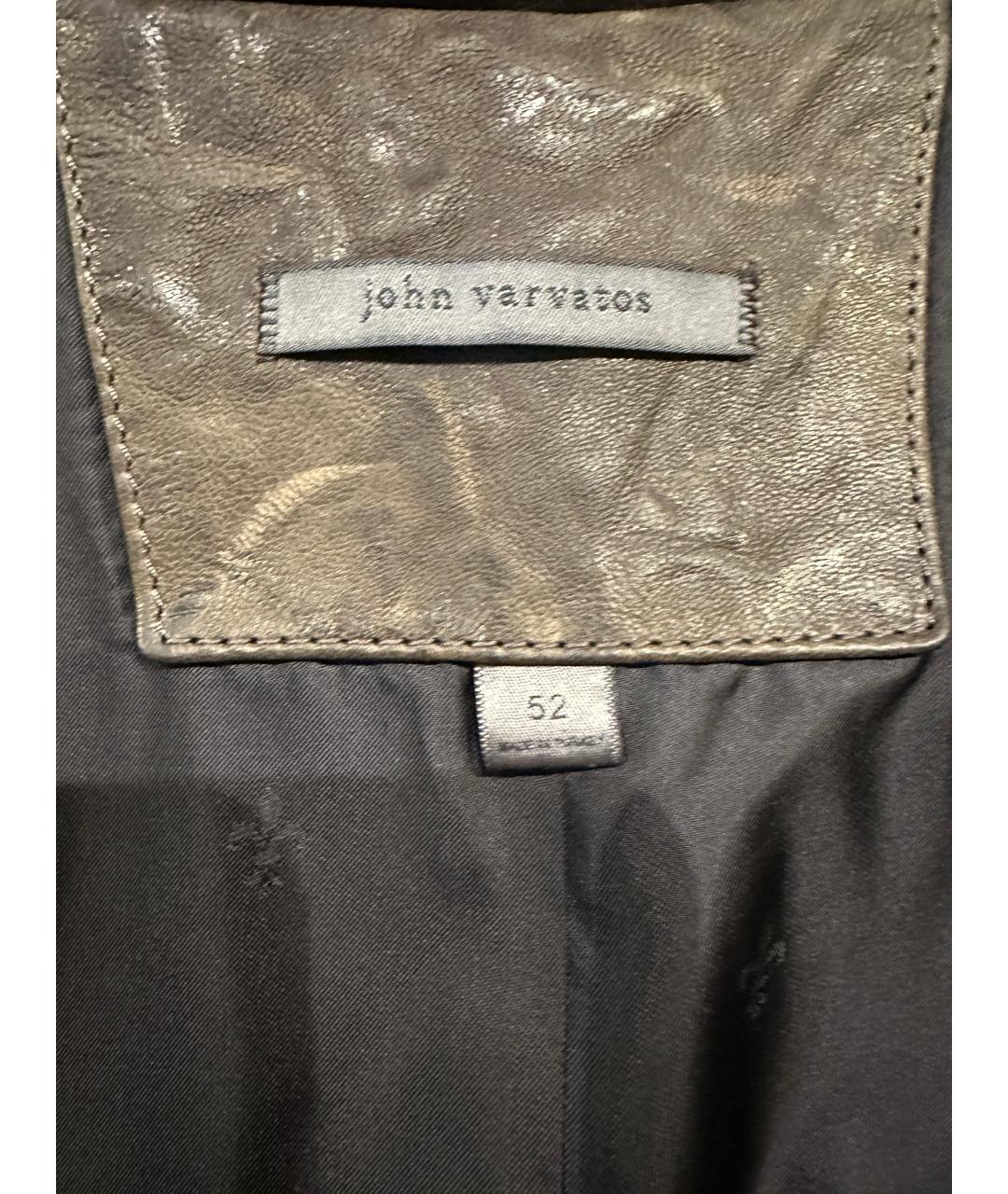 JOHN VARVATOS Коричневая кожаная куртка, фото 4