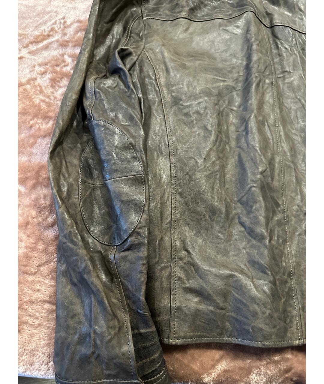JOHN VARVATOS Коричневая кожаная куртка, фото 7