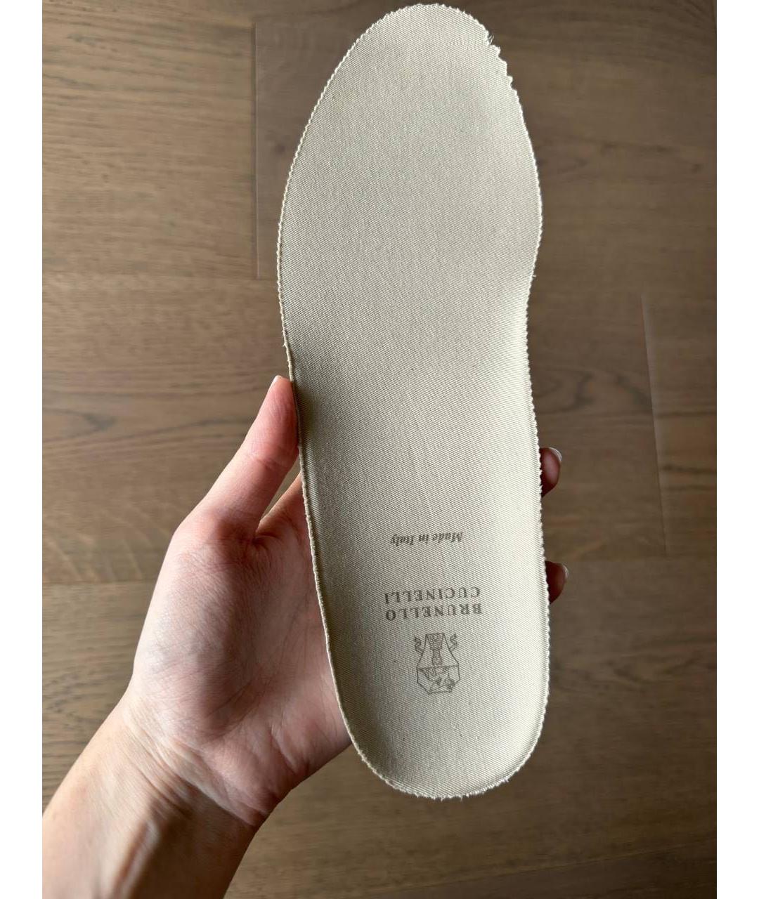 BRUNELLO CUCINELLI Антрацитовые замшевые кроссовки, фото 7