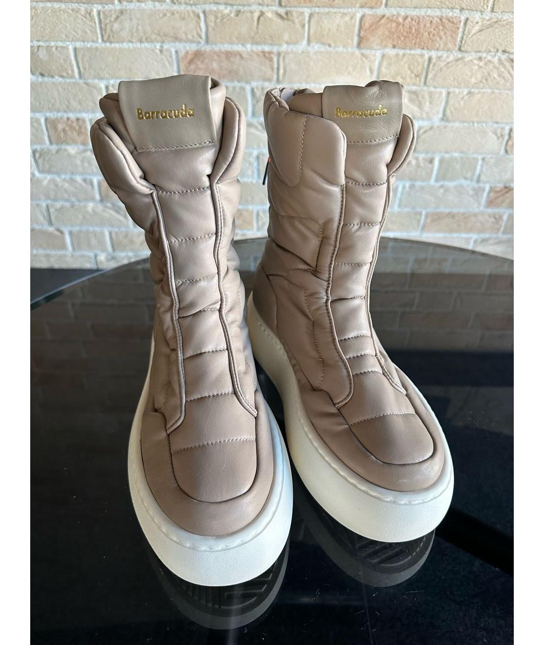 BARRACUDA Бежевые кожаные ботинки, фото 2