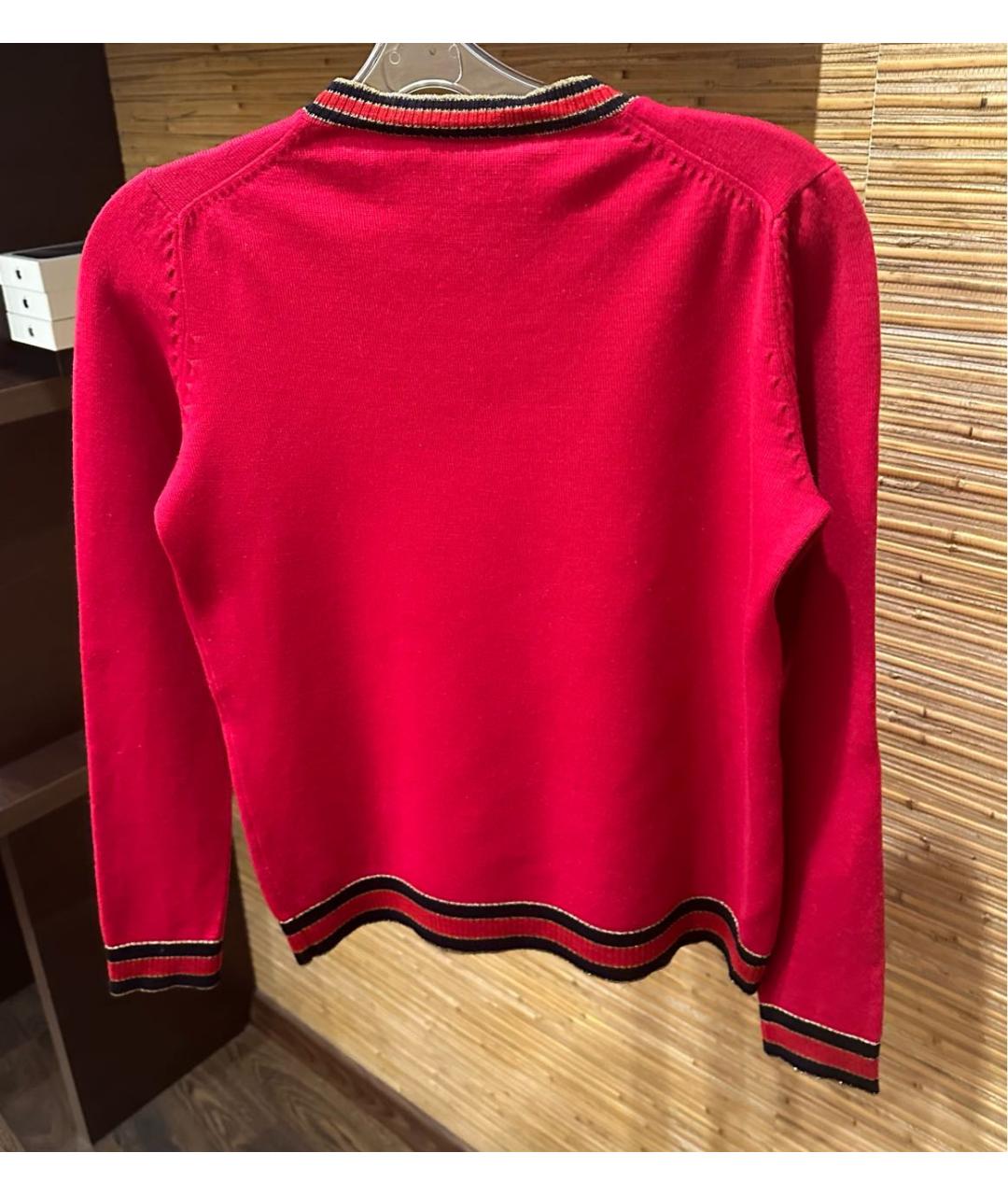 GUCCI Красный шерстяной джемпер / свитер, фото 2