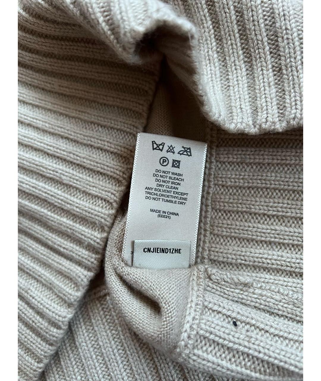 BURBERRY Бежевое шелковое платье, фото 5